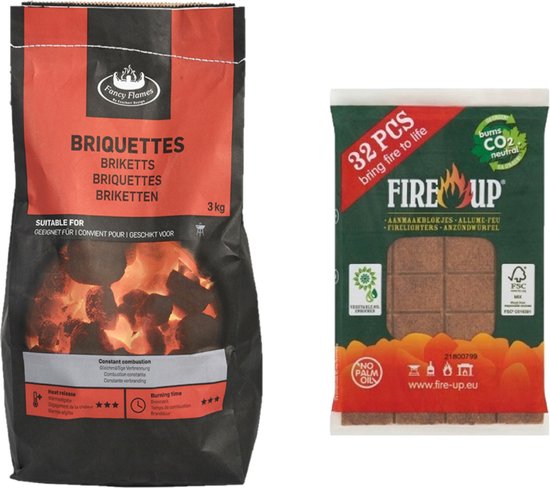Markenartikel Houtskoolbriketten Set van 9 x 3kg bar