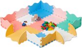 Relaxdays speelmat puzzel - met rand - puzzelmat - kruipmat - speeltegels - kinderkamer