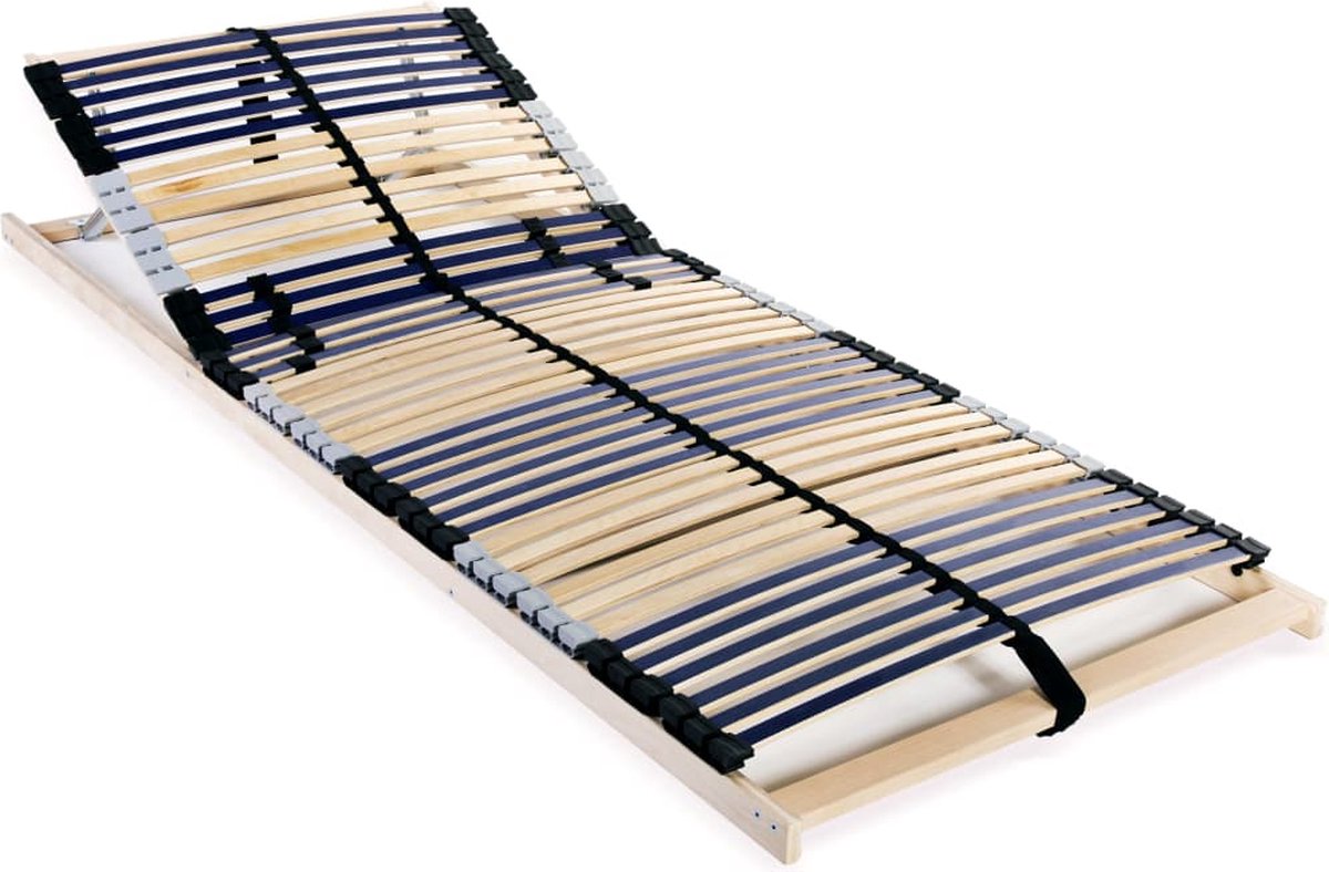 vidaXL - Lattenbodem - met - 42 - latten - 7 - zones - 80x200 - cm