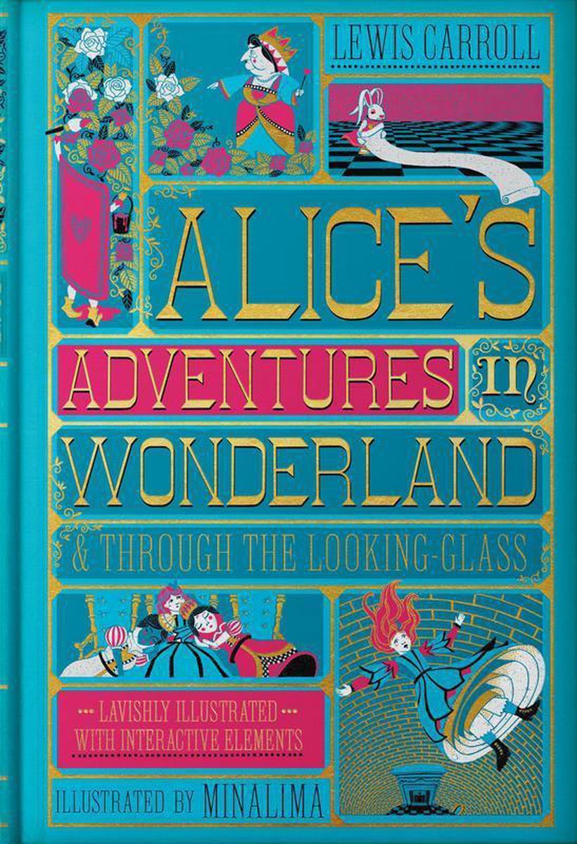 Alice's Adventures in Wonderland Illustrated with Interactive Elements  Through the LookingGlass Harper Design Classics - Lewis Carroll