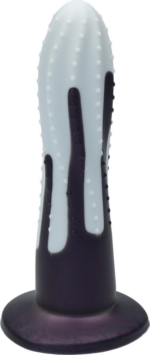 Goedkoopste Ylva & Dite - Prickly Pear - Siliconen dildo - Made in Holland - Pastel Grijs / Donker Paars Metallic