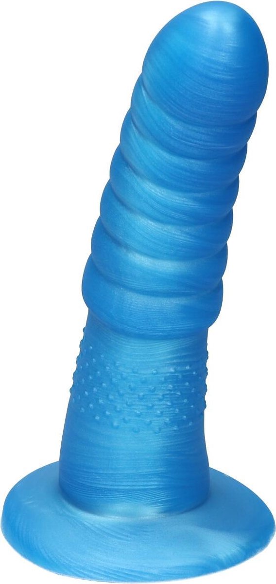 Goedkoopste Ylva & Dite - Aria - Siliconen Anale / Vaginale dildo - Made in Holland - Blauw Metallic