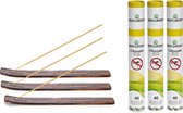 Ibergarden Citronella wierrook sticks - met houder/plankje - anti muggen - 120x sticks - 32 cm