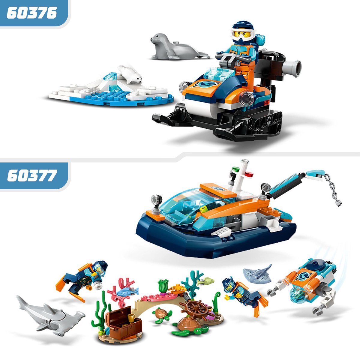 LEGO City Arctic Explorer 60376 Jeu de construction motoneige avec