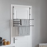 Bol.com vidaXL - Droogrek - voor - balkon - 89x25x(60-95) - cm - aluminium aanbieding