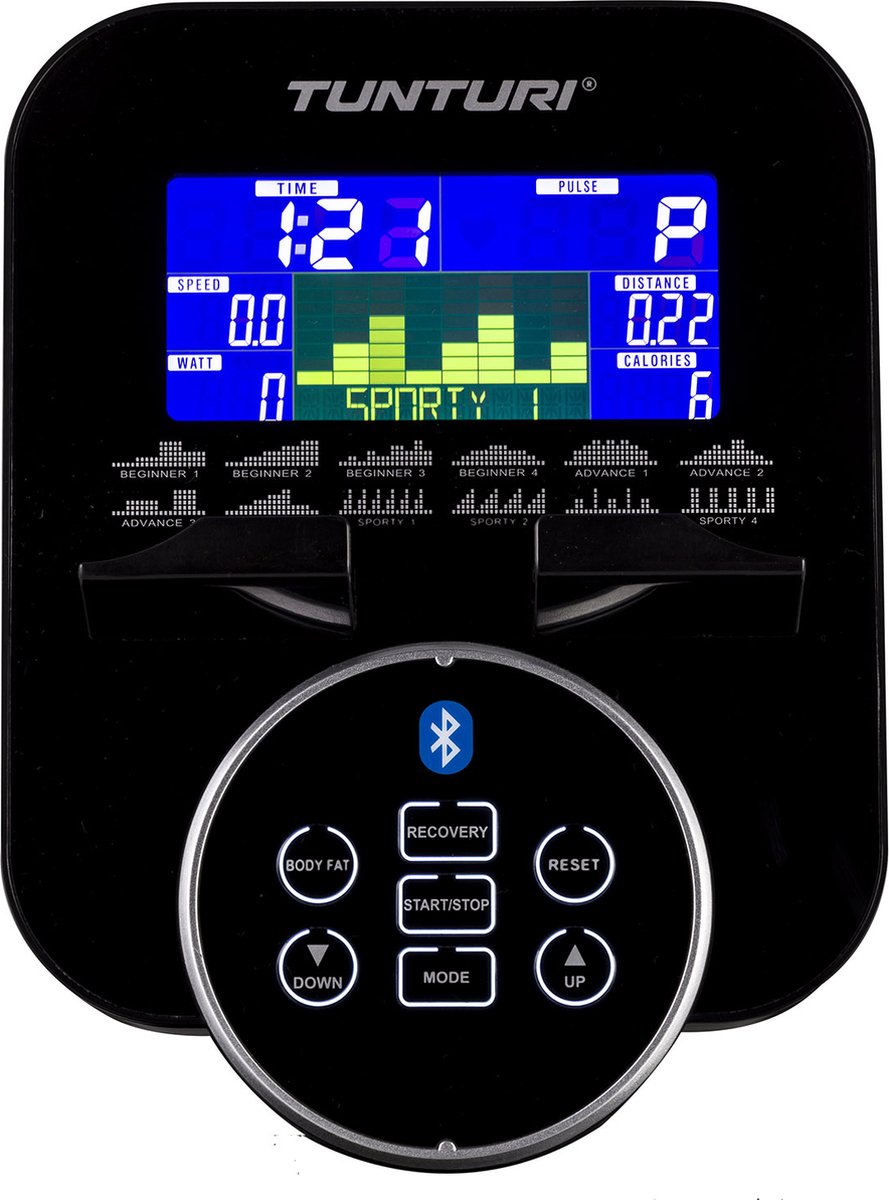 Afbeelding 2 van Tunturi FitCross 50i - Crosstrainer - Fitnessapparaat - 20 programma's - 32 weerstanden - Bluetooth - Hartslagmeter - Multi grip - Incl. Trainingsapp