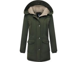 Winterjas Dames - Dames Jas Lang met Capuchon Slim Fit - ...