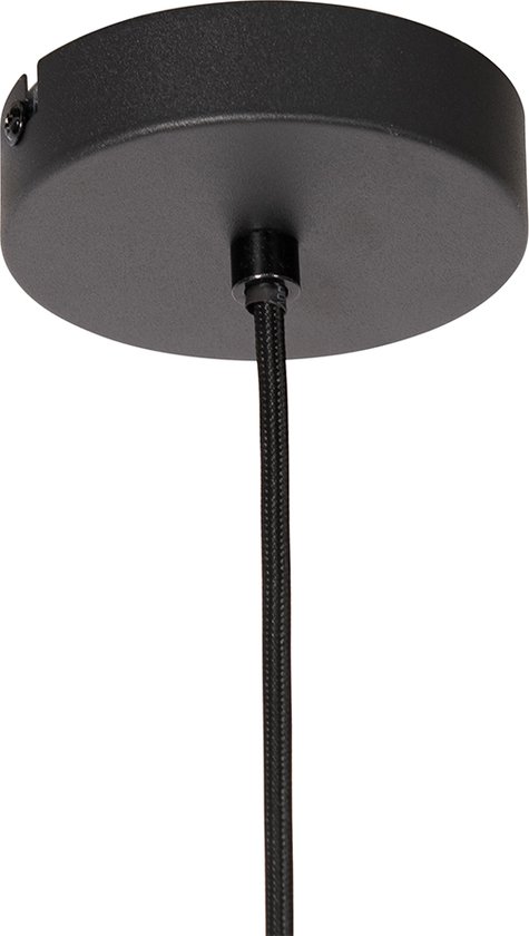 QAZQA ostrava - Oosterse Hanglamp - 1 lichts - Ø 50 cm - Zwart - Woonkamer | Slaapkamer | Keuken - QAZQA