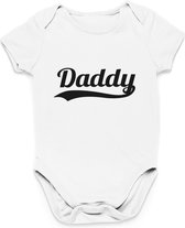Cadeau Vaderdag - Barboteuse Daddy - Taille 80 - Couleur Wit - 100% Katoen