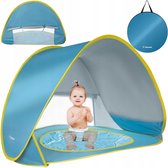 Tente de plage Ilso avec piscine - Tente de plage Bébé - Tente Pop up - Protection UV - Camping - Jardin