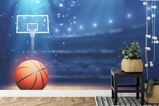 Papier peint photo Basketbal dans le stade - Papier peint non tissé - 368 x 254 cm