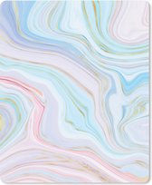 Muismat - Mousepad - Marmer - Pastel - Patronen - Abstract - 19x23 cm - Muismatten