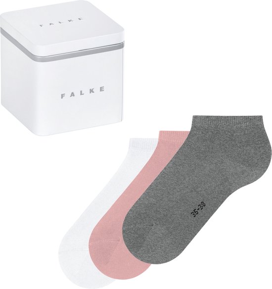 FALKE Happy Box 3-Pack cadeau geschenkset katoen multipack sneakersokken dames veelkleurig - Maat 39-42