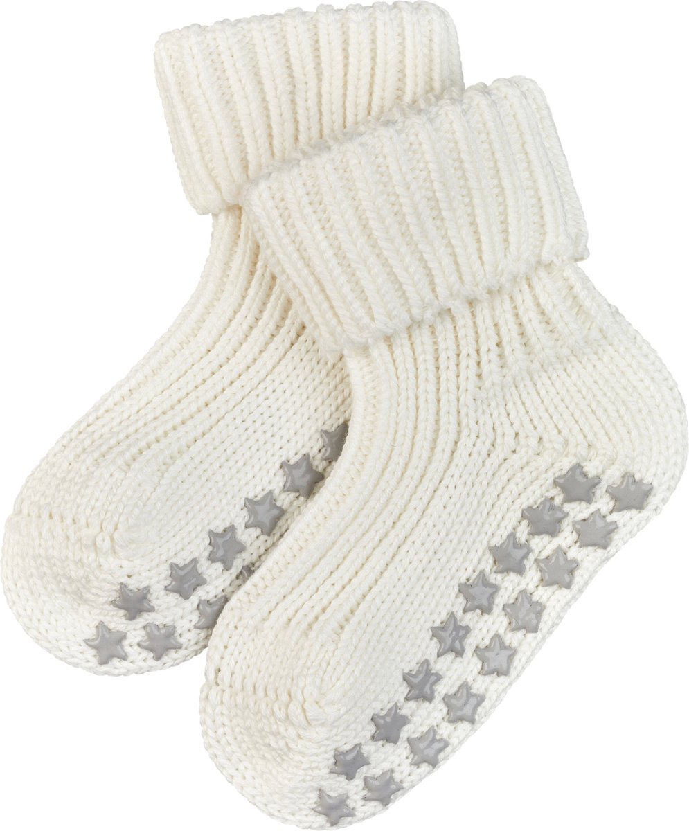 FALKE Cotton Catspads antislip noppen katoen huissokken babysokjes meisjes jongens wit - Maat 80-92