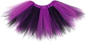 Paars zwart tutu rokje - maat 110 116 128 134 140 146 - heks ballet turnen tule rok petticoat