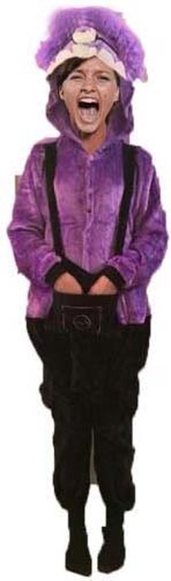 Onesie Evil Minion paars pak kind - maat 128-134 - Verschrikkelijke Ikke kostuum Minionpak jumpsuit pyjama