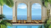 Sea Arches Palms Photo Wallcovering