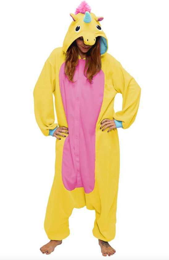 KIMU Onesie costume de licorne costume de licorne jaune - taille XL-XXL -  combinaison... | bol.com