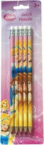 Disney Princess Assepoester en Belle uitdeel potloden 5 st.