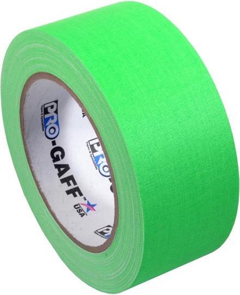 Pro Gaff neon gaffa tape 48mm x 22,8m groen