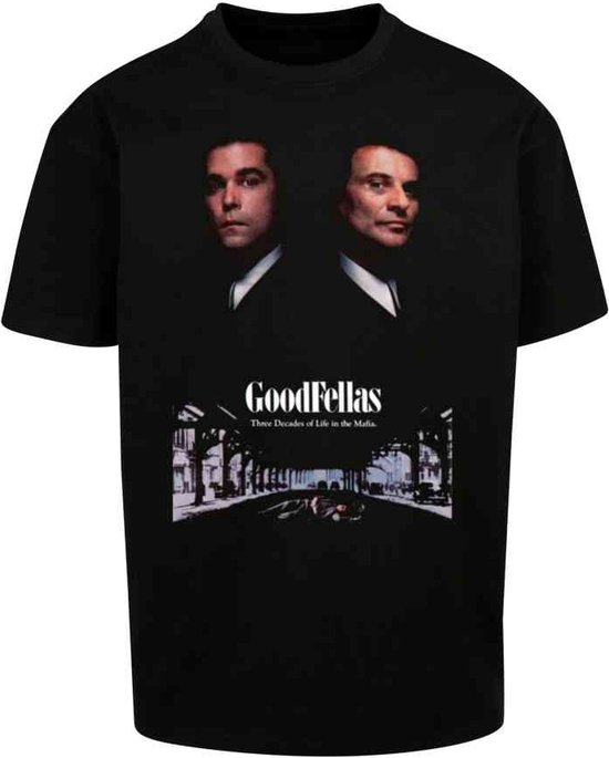 Foto: Mister tee goodfellas poster oversize heren t shirt l zwart