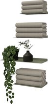 Handdoek plankjes - set van 4 - Kleur Groen / handdoekrek badkamer - handdoekenplank