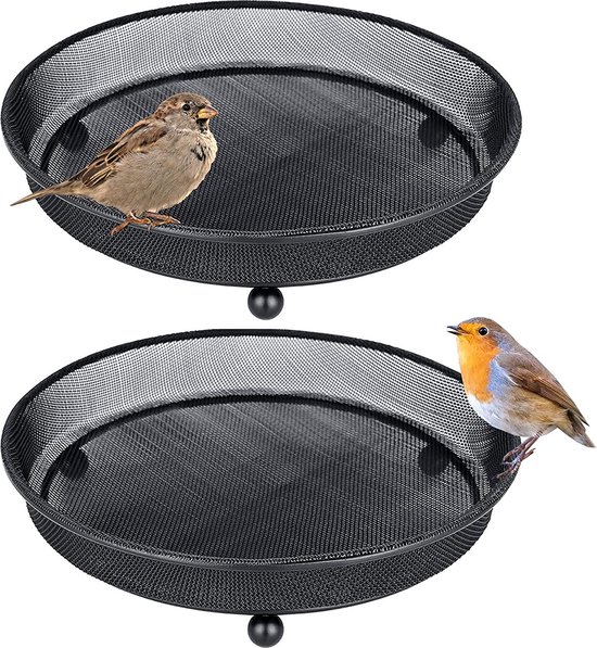 Mangeoire à oiseaux ovale à suspendre avec boule de graisse