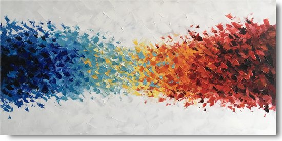 Altijd Maken kruising Schilderij modern abstract 120 x 60 Artello - handgeschilderd schilderij  met signatuur... | bol.com