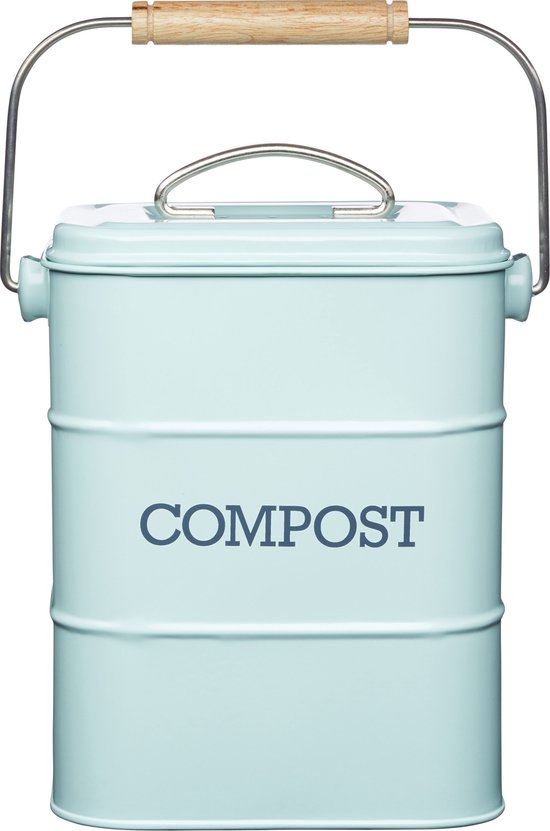 Kitchencraft Compostbak Living Nostalgia 3 Liter Rvs Blauw | bol.com