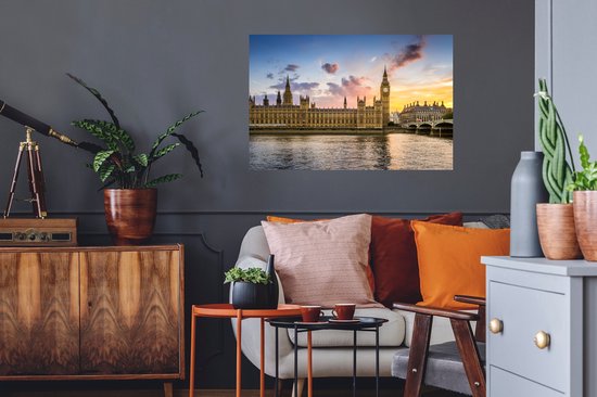 Stickers Stickers muraux - Soleil - Big Ben - Londres - 90x60 cm - Film adhésif