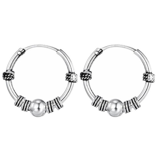 Fako Bijoux® - Boucles d'oreilles Bali - Cleo - 15mm - Couleur argent