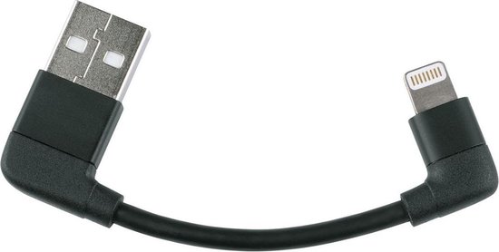 Sks Oplaadkabel Apple Lightning-kabel 2,4a 10 Cm Zwart | bol.com