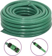 vidaXL - Tuinslang - met - koppelingsset - 0,75'' - 20 - m - PVC - groen
