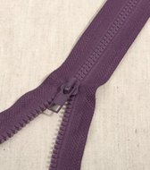 Fermeture éclair divisible 50 cm violet foncé - fermeture éclair robuste en polyester avec dents en bloc