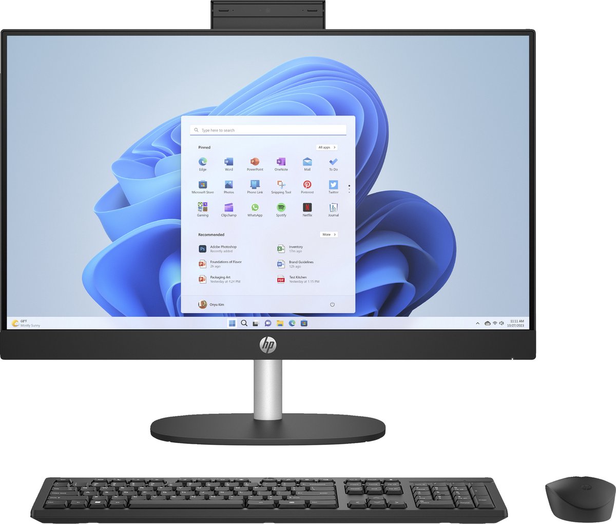 HP24-cr0055nd All-in-One All-in-one PC Zwart