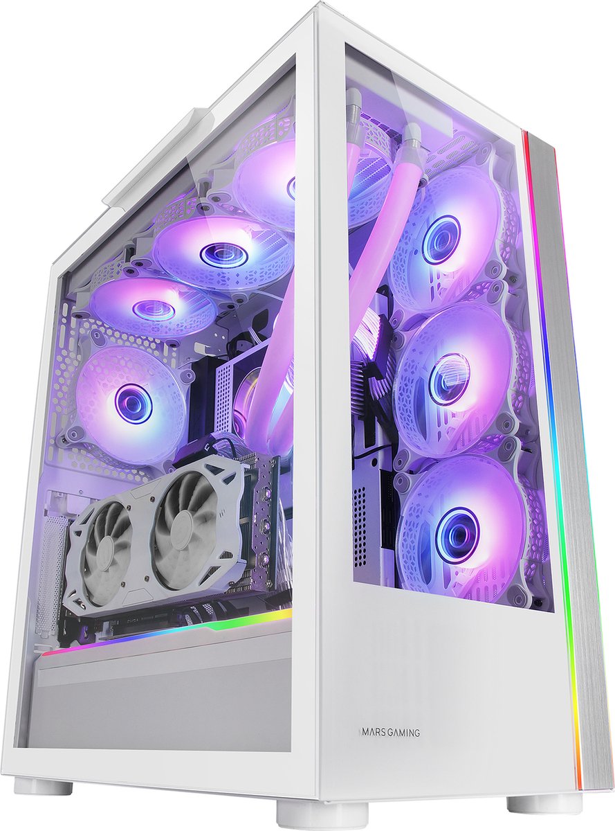 ATX Semi-tower Box Mars Gaming MCULTRA XXL Premium RGB White