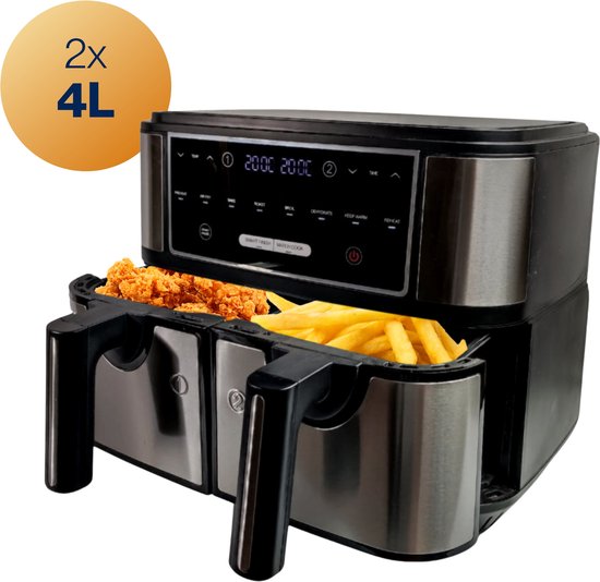 Ocina Airfryer PerfectFry Double XXL 8L Double Airfryer Deux
