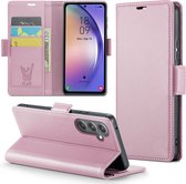 Samsung Galaxy A54 Hoesje - HyperCase Book Cover Leer Rose