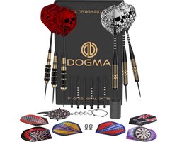 DOGMA Dartpijlen Set - 23 & 24 Gram Brass Darts met Shafts & Flights