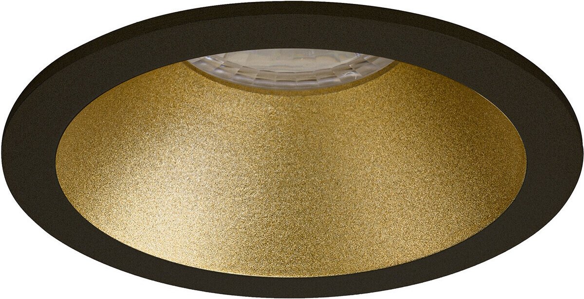 Premium platte Inbouwspot Merten Goud Verdiepte ronde spot Extra Warm Wit (2700K) Met RTM Lighting LED