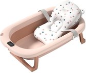 SoftSteps Baignoire bébé 3 en 1 pliable - Coussin de bain inclus - Thermomètre intégré