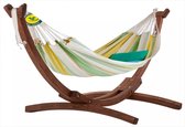 Hangmatset compact - Samba Guarani met massief houten standaard 250 cm