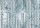Fotobehang - Vlies Behang - Patroon in Blauw Beton - 368 x 280 cm