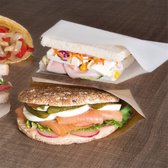 Sandwich zakje, 2 kanten open wit, 18 bij 18,2 cm | Inhoud: 100 stuks