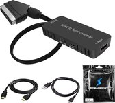 Dynabright SCART Naar HDMI Adapter - SCART Kabel en HDMI Kabel - Video Adapter - Scart Naar HDMI Converter HD 1080p/720P