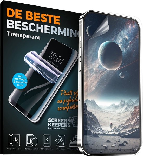 Screenkeepers Screenprotector geschikt voor Samsung Galaxy S10 - Screenprotector - Breekt niet - beschermfolie - TPU Cleanfilm