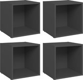 vidaXL-Tv-meubelen-4-st-37x35x37-cm-bewerkt-hout-grijs
