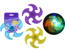 foto van Frisbee met licht - Klein - Flexibel - Siliconen - Twee Stuks - 15 cm - Speelgoed - Buitenspeelgoed - Overgooien - Kado Tip !! Voordeel Set 2 Stuks