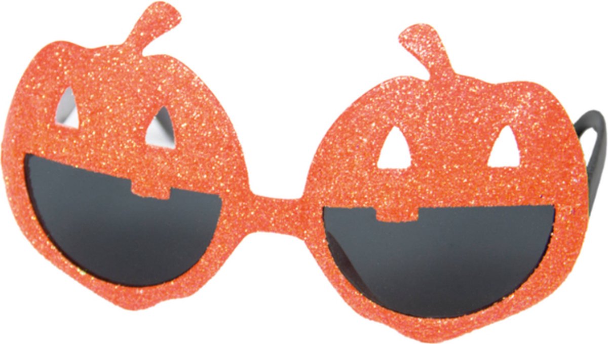 Folat Bril Pompoen Glitter Halloween accessoires Halloween outfit Halloween brillen Halloween Kostuum