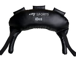 AJ-Sports Bulgarian Power Bag 10kg - Sandbag - Weightbag - Zandzak - Powerbag - Geschikt voor Crossfit & Fitness - Zwart